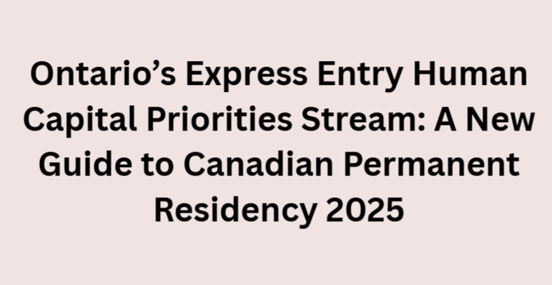 Ontario's Express Entry system