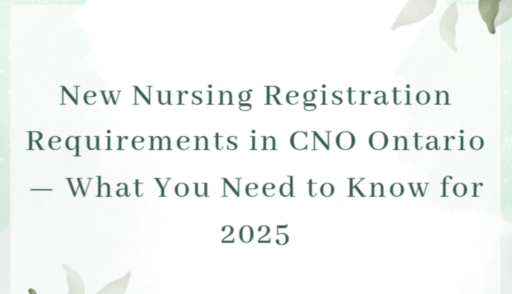 NEW NURSING REQUIREMENTS CNO